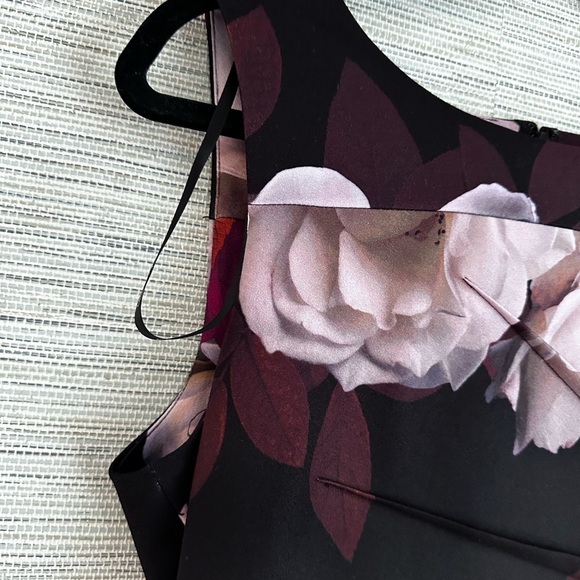 Calvin Klein Black Floral Midi Dress - Picture 6 of 12
